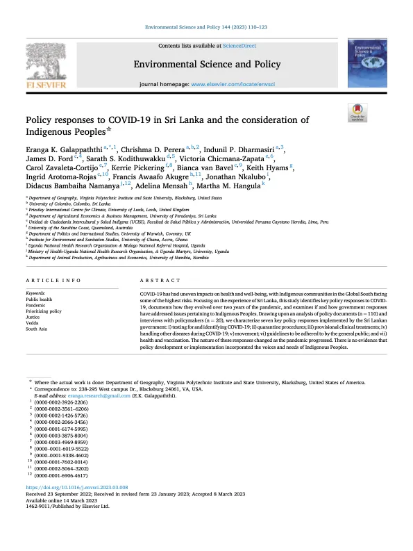 Indigenous peoples and the COVID-19 pandemic: a systematic scoping review