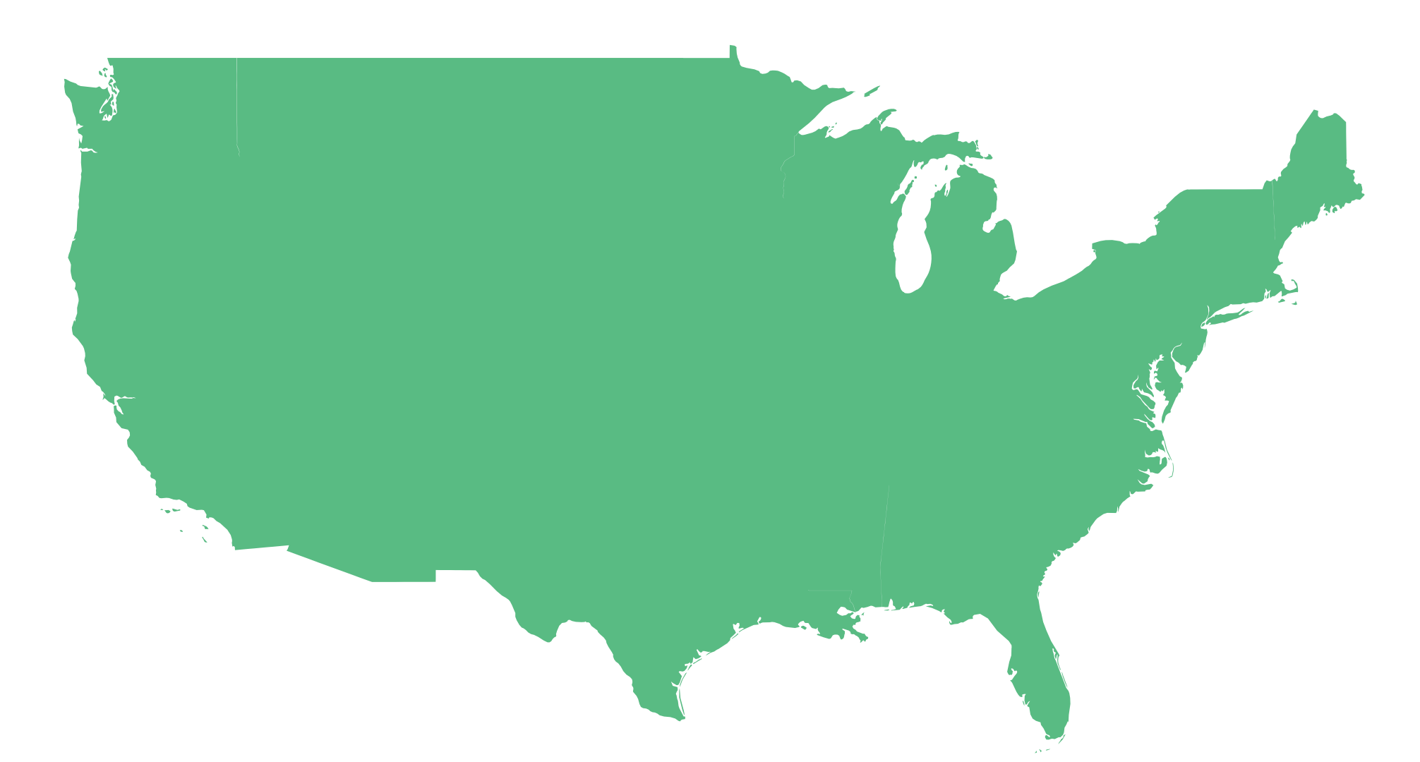 Map of United States of America