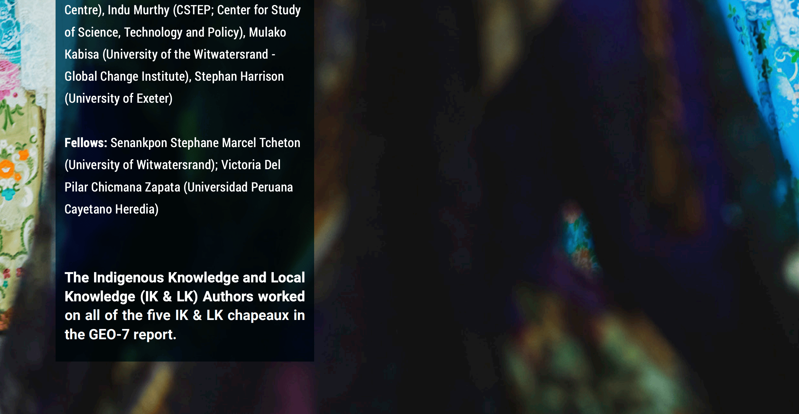 4 IPON members contributed to the new Global Environment Outlook (GEO-7), entitled A future we choose, helping bring Indigenous perspectives into policy discussions.